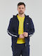 Herren Sweatshirt Jacke mit Kapuze und Taschen Marineblau