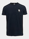 Karl Lagerfeld Ανδρικό T-shirt Navy Μπλε Μονόχρωμο