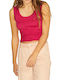 Jack & Jones Women's Summer Crop Top Sleeveless Bright Rose