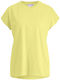 Jack & Jones Damen Sportlich Oversized T-shirt Elfin Yellow