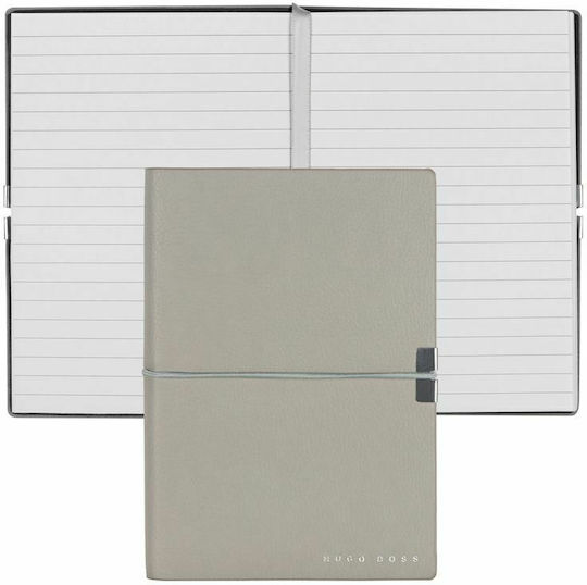 Boss Essential Storyline Notebook 80 Sheets A6 Ruled with Elastic Gray