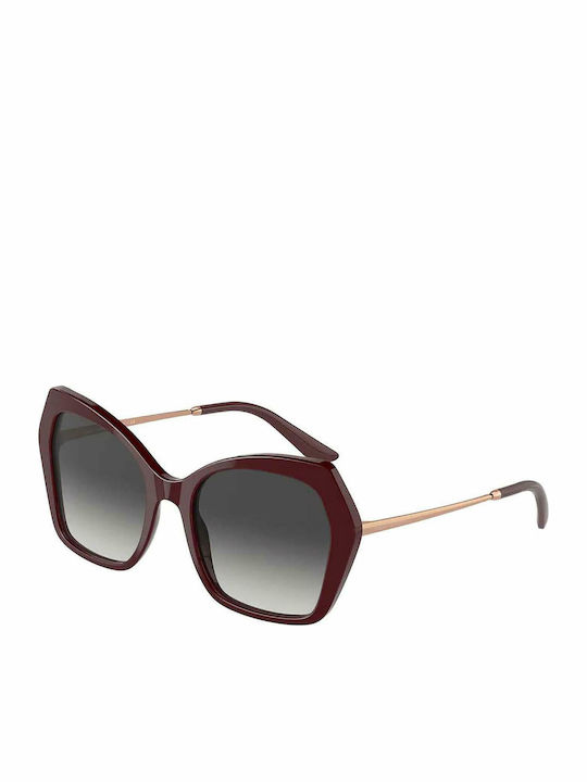 Dolce & Gabbana Дамски Слънчеви Очила с Бордо Рамка и Сив Преливащ Лещи DG4399 30918G