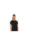 ASICS Race Damen Sportlich Crop T-shirt Schnell trocknend Schwarz