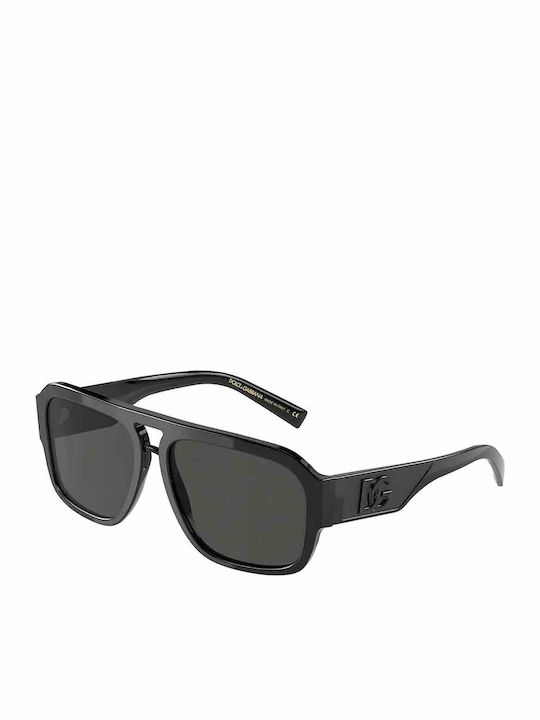 Dolce & Gabbana Мъжки Слънчеви Очила с Черна Пластмасова Рамка и Сиви Стъкла DG4403 501/87