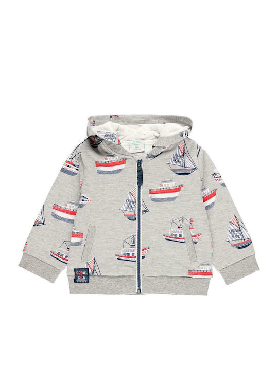 Kids Sweatshirt Cardigan with Hood Gray