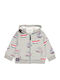 Kids Sweatshirt Cardigan with Hood Gray
