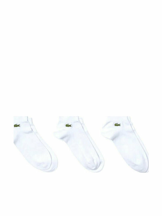 Lacoste Herren Einfarbige Socken White 3Pack