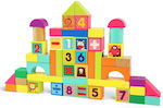 Top Bright Numeracy Building Blocks Wooden Σετ με Ζωάκια for 1+ years 50pcs