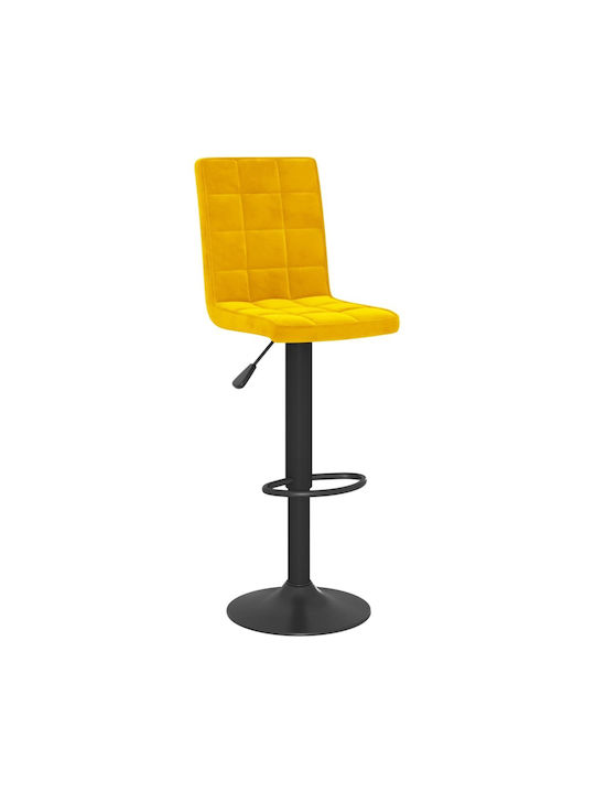 Stools Bar Collapsible with Backrest Upholstered with Velvet Mustard 2pcs 40x52x102.5cm