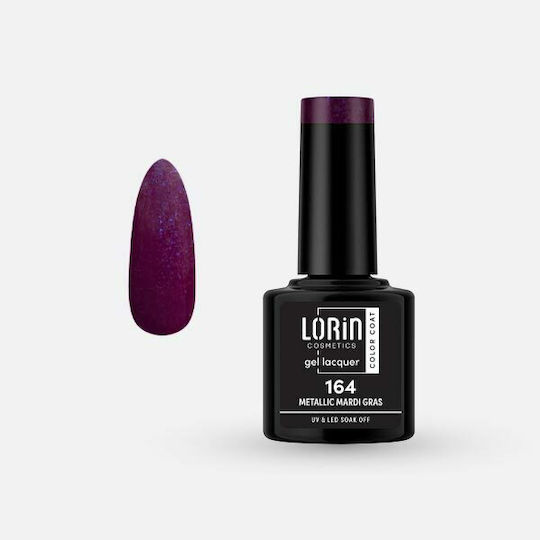 Lorin Halb-permanenter Nagellack 164 Metallic Mardi Gras 8ml 1Stück