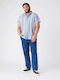 Greensboro Men's Jeans Pants with Regular Straight Fit Mid Blue Denim