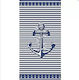 Dimcol Beach Towel Cotton Blue 170x90cm.