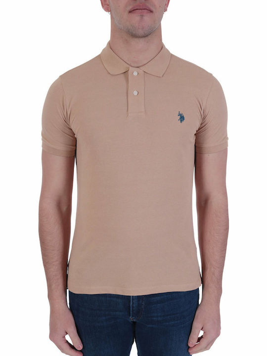U.S. Polo Assn. Polo Μπλούζα Κοντομάνικη Μπεζ