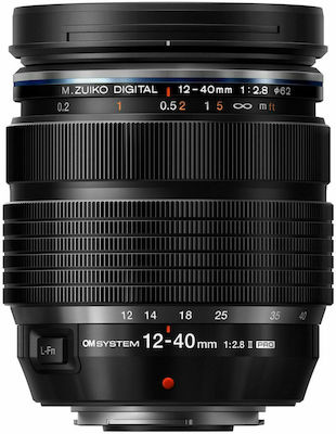 Olympus Crop Camera Lens M.Zuiko ED 12-40mm F/2 8 PRO II Ultra-Wide Zoom for Micro Four Thirds (MFT) Mount Black