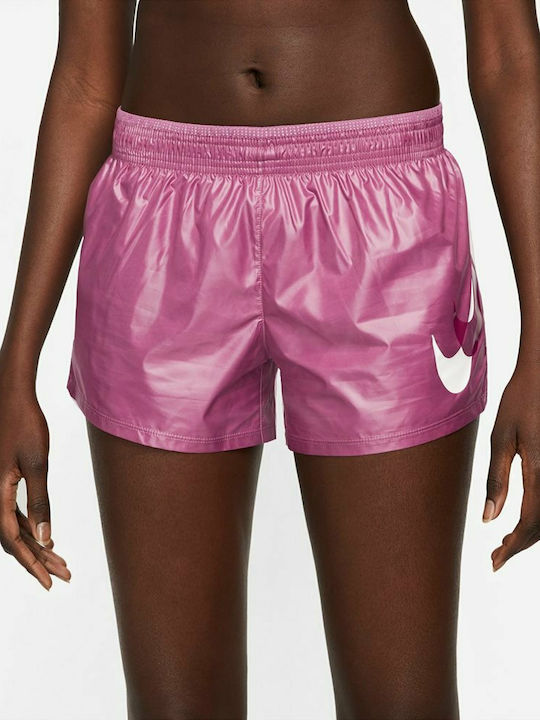 Nike Swoosh Γυναικείο Αθλητικό Σορτς Dri-Fit Ροζ