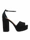 Sandale Elegante Damă De Catifea Negre