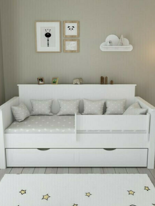 Παιδικό Κρεβάτι Καναπές για Στρώμα 90x190cm Λευκό Palermo Cedar