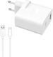 Oppo Ladegerät mit USB-A Anschluss und Kabel USB-C 30W Weißs (VC56JAEH)