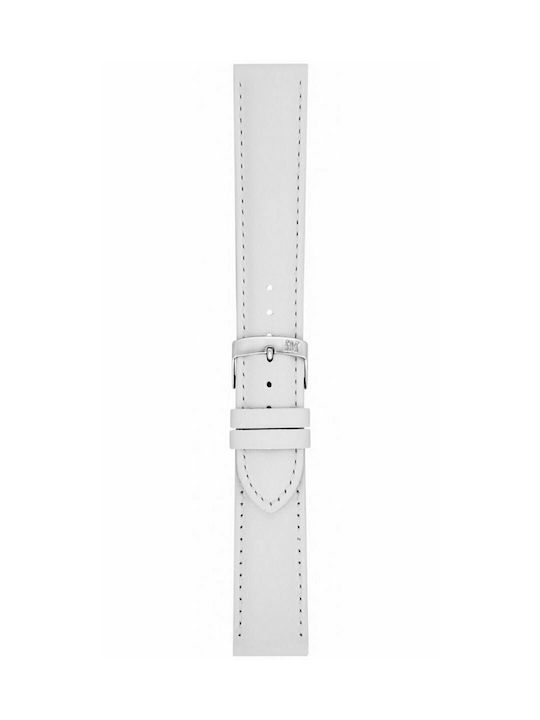 Morellato Grafic Leather Strap White 22mm