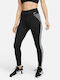 Nike Dri-Fit One Ausbildung Frauen Lang Leggings Hochgeschnitten Schwarz