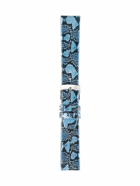 Morellato Glass Grana Vitello Leather Strap Blue 20mm