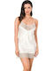 Moongirl Summer Satin Women's Nightdress White