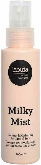 Laouta Natural Products Spray De Față Lăptos Tonifiere Cu Apă Termală Și Niacinamidă 100ml
