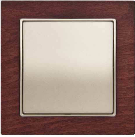 Mutlusan Elitra Plus Complete Wall Push Staircase Button with Frame Brown 10600