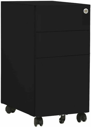 Schublade Büro mit Rollen & Schloss 30x45x59cm