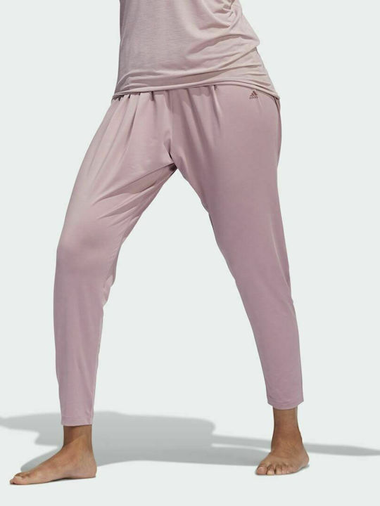 Adidas Yoga Ψηλόμεσο Παντελόνι Γυναικείας Φόρμας με Λάστιχο Μαύρο