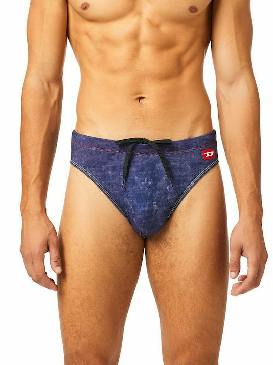 Men's Swimwear Slip Blue with Patterns