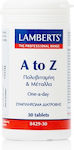 Lamberts A to Z Πολυβιταμίνη & Μέταλλα Βιταμίνη για Ενέργεια & Ανοσοποιητικό 30 ταμπλέτες