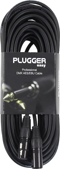 Plugger Cable XLR male - XLR female Μαύρο 15m (DK-PLG00027)