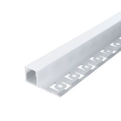 Optonica Walled Angular LED Strip Aluminum Profile with Opal Cover 200x3.2x1.3cm