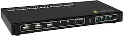 Techly 4x1 USB HDMI KVM Switch 4Kx2K