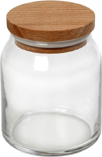 Espiel General Use Glass Transparent Vase with Lid 610ml