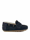 Boys Suede Slip-On Moccasins Blue