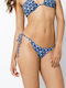 Melpomene Bikini Slip με Κορδονάκια Μπλε