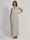 Ble Resort Collection Summer Maxi Dress Gray