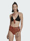 Richi Mnisi Bikini Set Triangle High Waist Animal Print True Orange