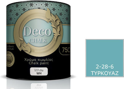 Pellachrom Deco Chalk Paint Χρώμα Κιμωλίας 2-28-6 Τιρκουάζ 750ml