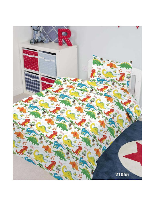 Marwa Παιδικό Πάπλωμα Μονό Dinosaur Πράσινο 160x240εκ. Marwa Παιδικό Πάπλωμα Μονό Dinosaur Πράσινο 160x240εκ.