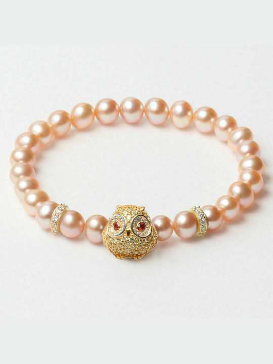 Lancaster Italia Bracelet made of Silver Gold Plated with Pearls