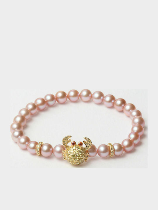Lancaster Italia Women's Bracelet made of Silver Gold Plated with Zircon