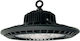 Aca Astrek Commercial Bell LED Light 150W Cool White 19500lm with Built-in LED Black