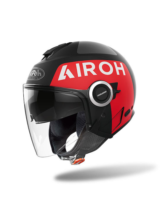 Airoh Helios Up Jet Helmet with Sun Visor 1250gr Black Matt