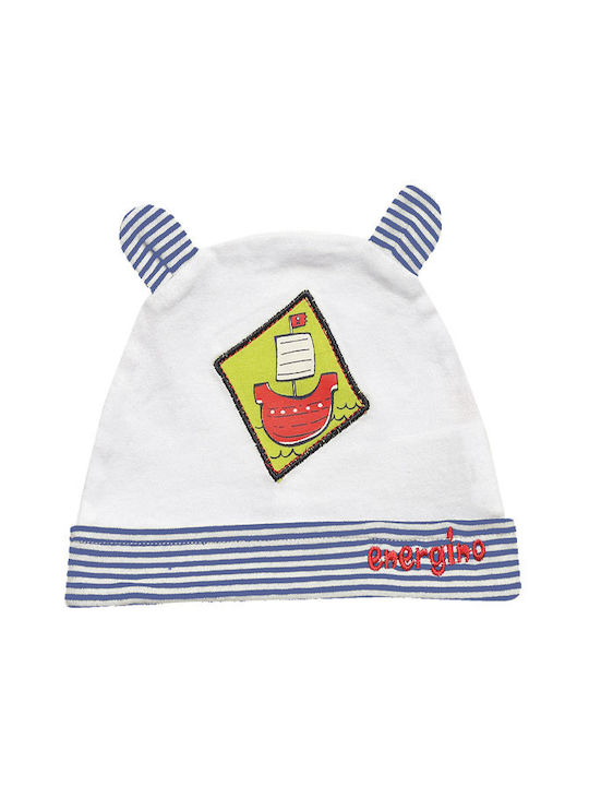 Energiers Kids Beanie Fabric White