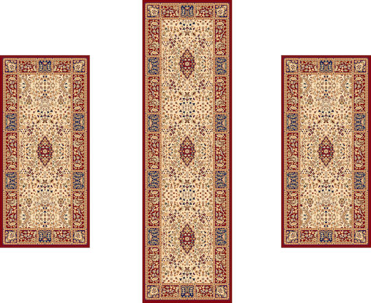 Isexan 1903 Bedroom Rugs Set Classic Beige 19-3TEM-1903 3pcs