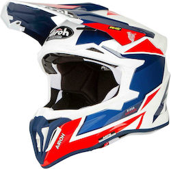 Airoh Strycker Shaded Motocross Helmet 1310gr Blue/Red Gloss KR8977