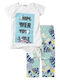 Εβίτα Kids Set with Leggings Summer 2pcs White